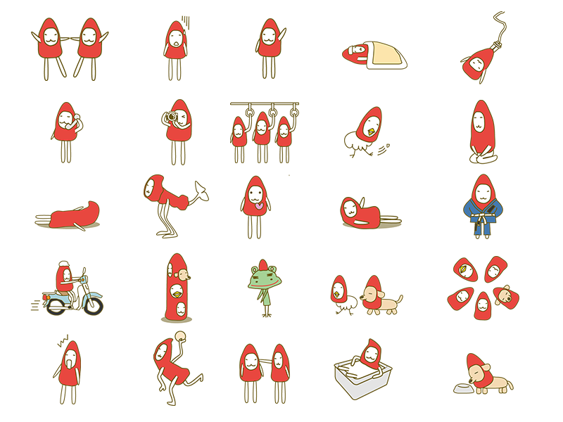 赤いトンガリさん